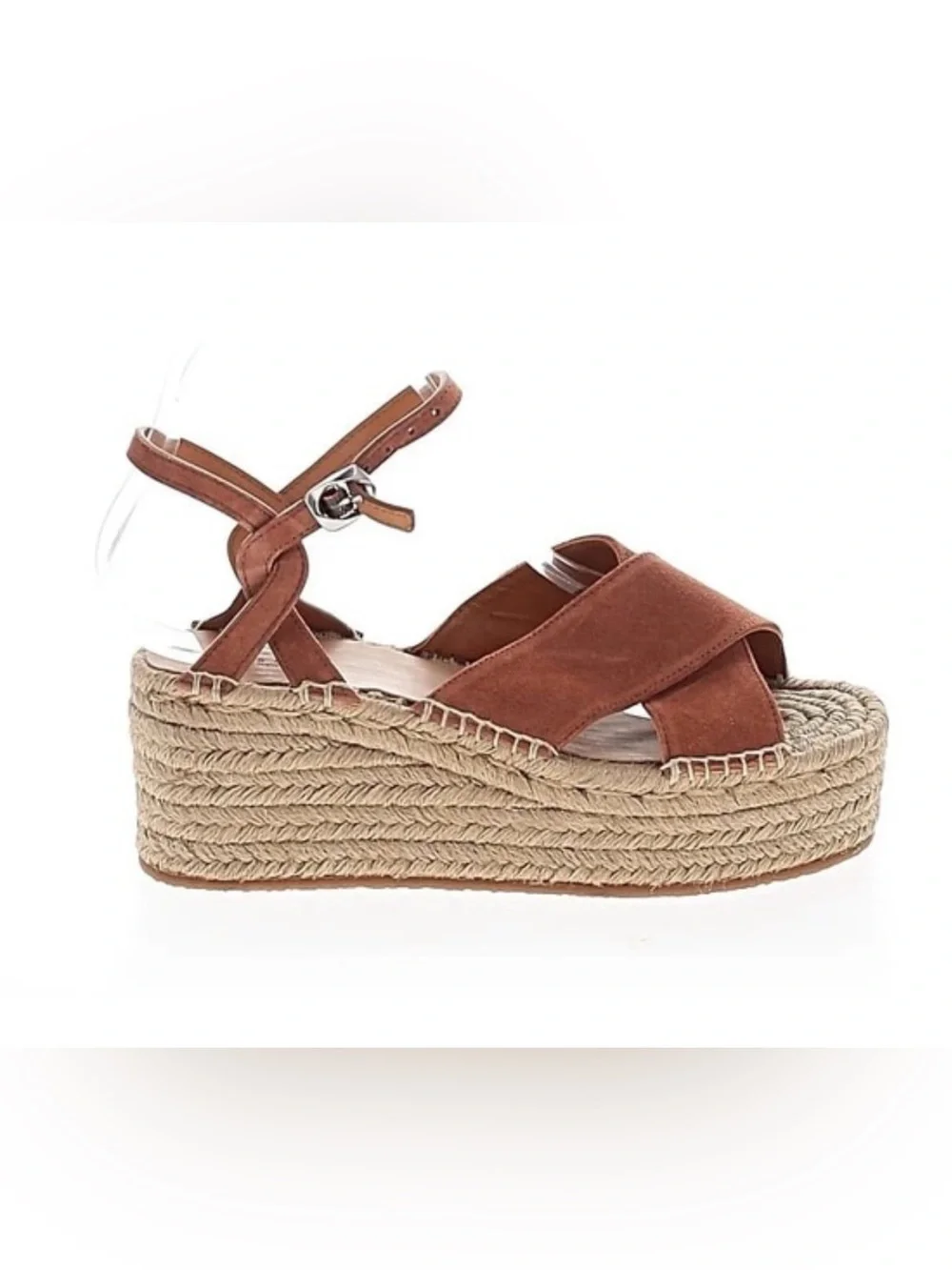 rag & bone Tan Suede Espadrille Platform Sandal